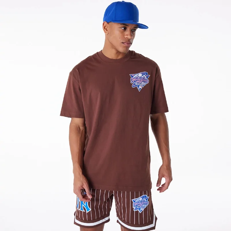 Men's Shirts with Geometric PatternsSubway Series New Era Australia Brown Oversized T-Shirt