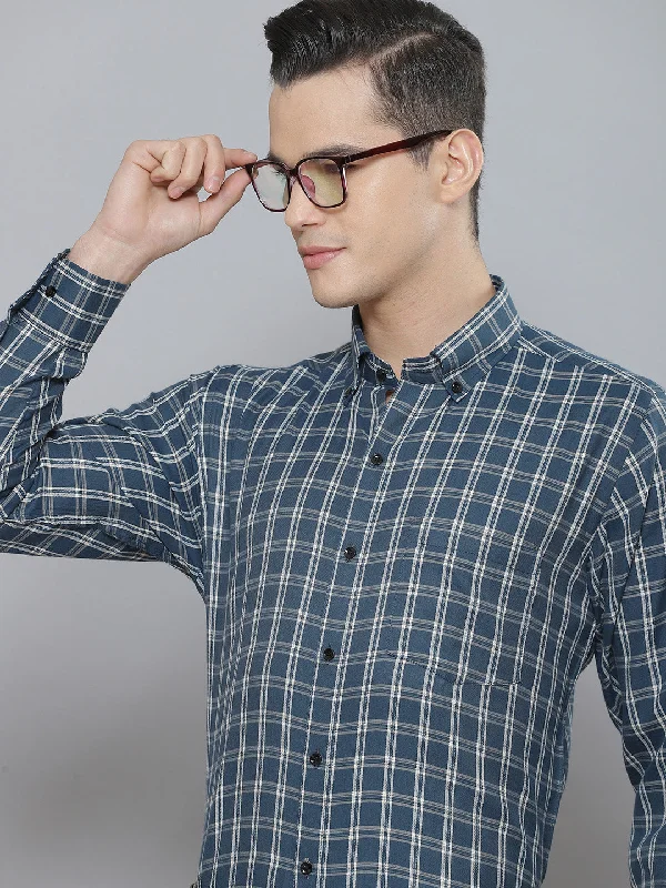 Men's Camouflage Shirts for an Outdoor AppealMen Smart Gingham Checked Cotton Formal Shirt