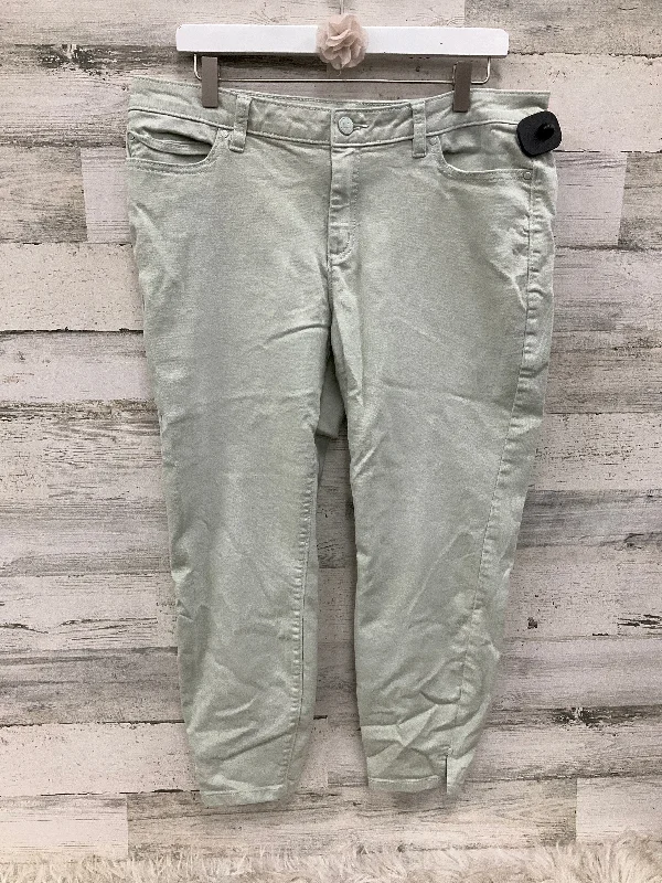 Retro Fedora CapsJeans Cropped By Lc Lauren Conrad In Green, Size: 14