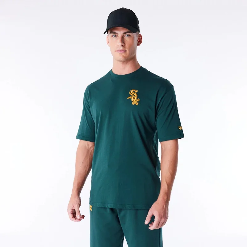 Men's Shirts with Drawstring WaistbandsChicago White Sox League Essential Dark Green Oversized T-Shirt