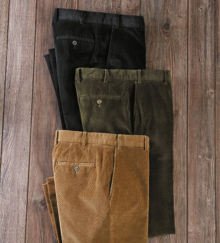 Men's Pants with Belt LoopsHiltl Narrow Wale Cord Pants