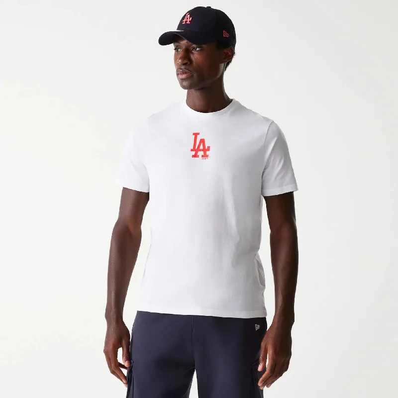 Men's Shirts with Ruffled HemlinesLA Dodgers MLB White T-Shirt
