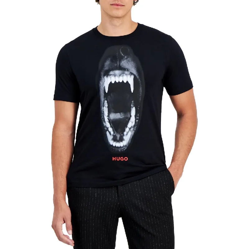 Men's Shirts with Zippered PocketsMens Graphic Cotton Graphic T-Shirt