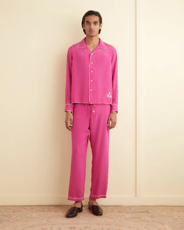 Men's Pants with Embroidered DesignsShadow Jasmine Pajama Pants