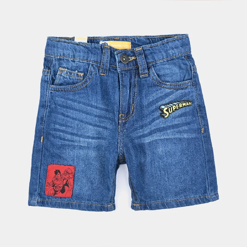 Men's Dress Pants for Special EventsBoys Denim rigid Short-Light Blue