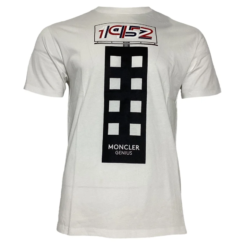 Men's Performance Shirts for SportsMoncler Genius 1952 T-Shirt in White Cotton
