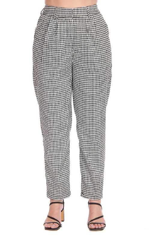 Men's Pants with Patchwork PatternsHoundstooth Forever Trousers