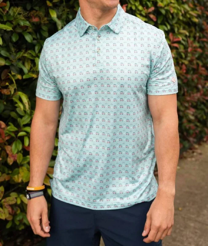 Men's Shirts with Plaid PatternsTee Time Polo In Multi