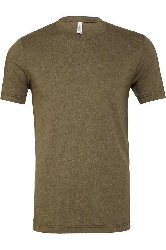 Men's Performance Shirts for SportsCanvas Triblend Crew Neck T-Shirt / Mens Short Sleeve T-Shirt