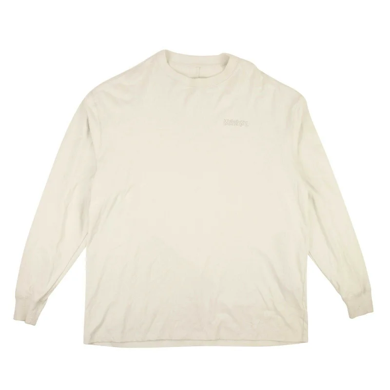 Men's Shirts with Checkered PatternsLight Gray Cotton Long Sleeve T-Shirt