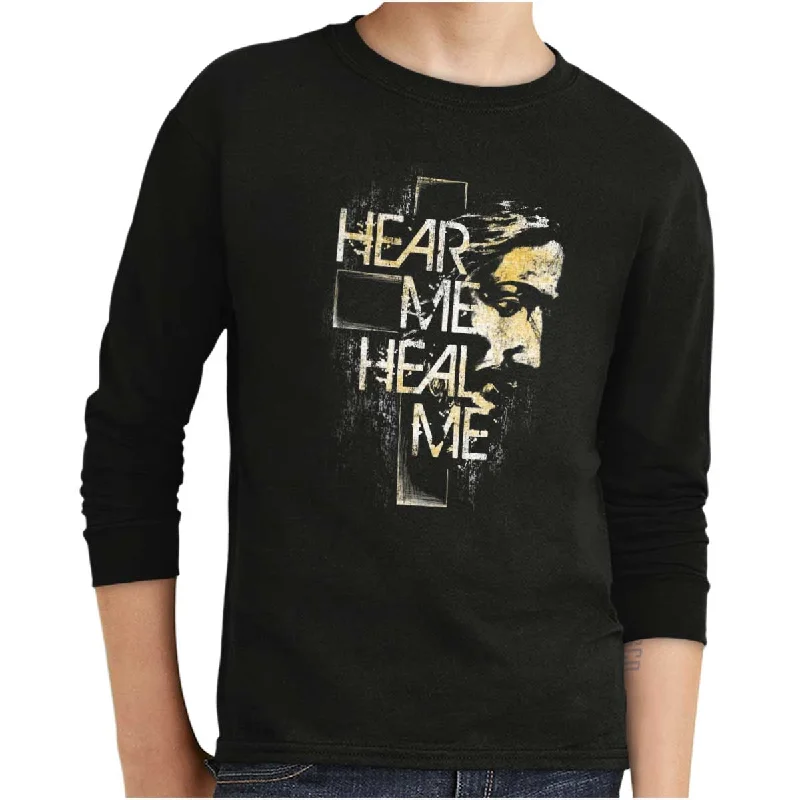 Men's Versatile Dress Shirts for Multiple OccasionsHear Me Heal Me Youth Long Sleeve T Shirt