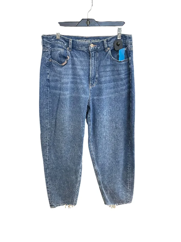Unique Fedora CapsJeans Cropped By American Eagle In Blue Denim, Size: 14