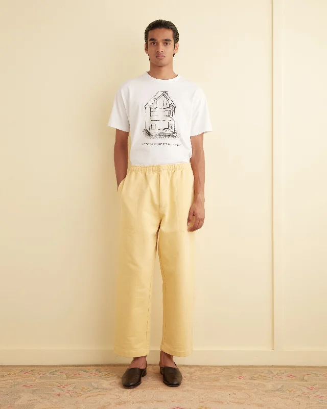 Men's Zippered Pants for SecuritySweatpants - Lemon