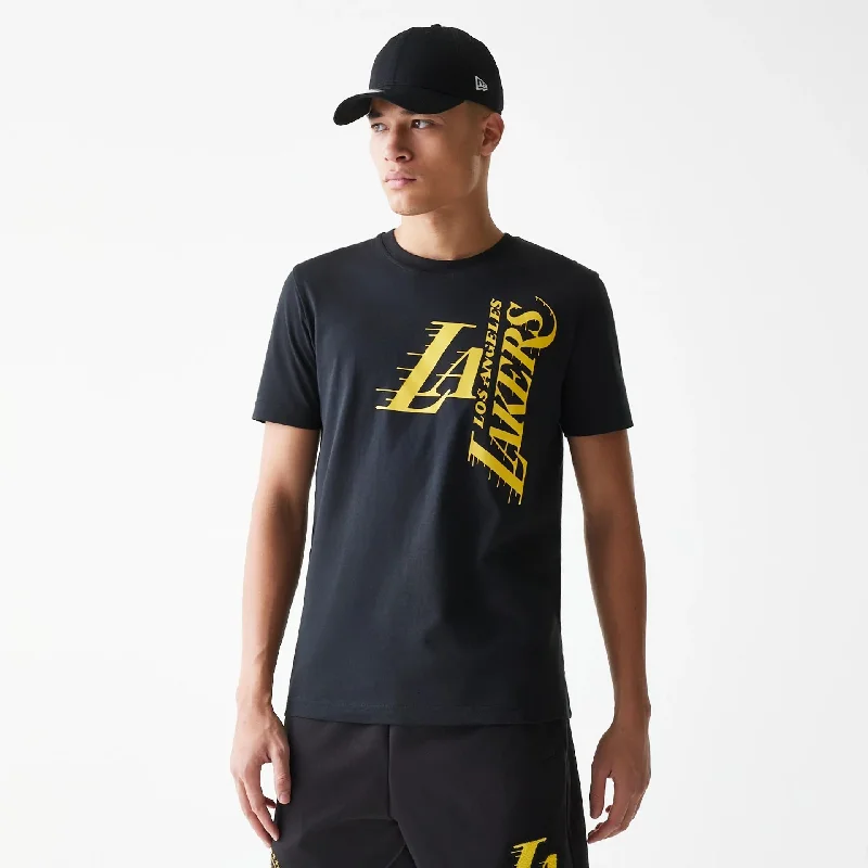 Men's Shirts with Logo EmbossmentsLA Lakers NBA City Edition Black T-Shirt
