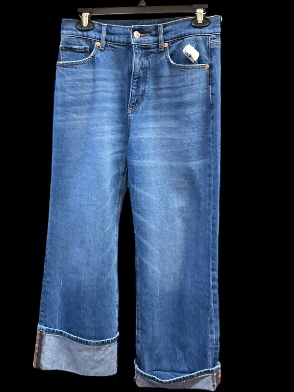 Embroidered Baseball CapsJeans Wide Leg By Loft In Blue, Size: 2