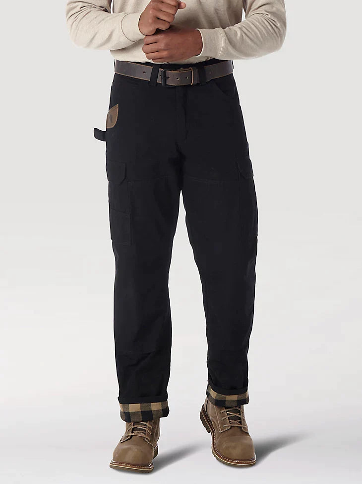 Men's Pants with Stretchable Fabric for FlexibilityWrangler® RIGGS® Men's Lined Ripstop Ranger Pant_Black