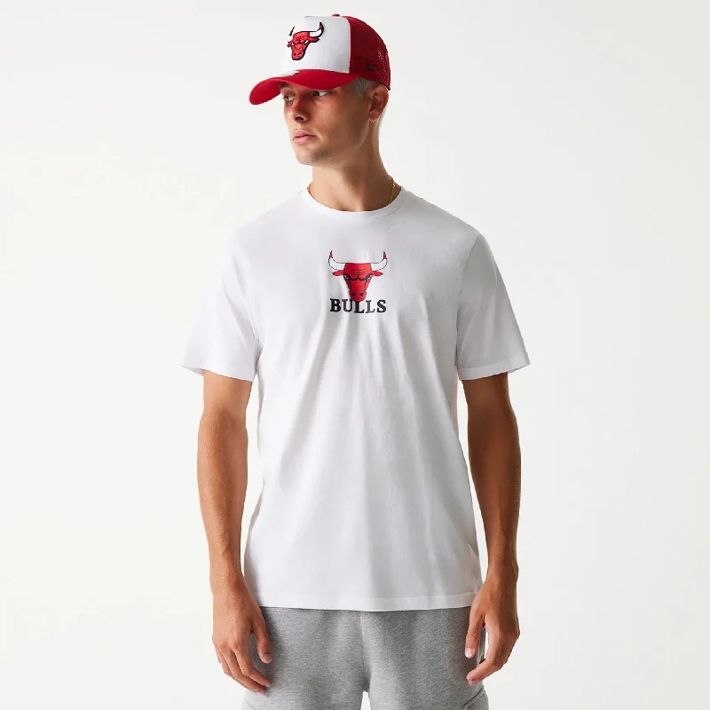 Men's Shirts with Belt AttachmentsChicago Bulls NBA White T-Shirt