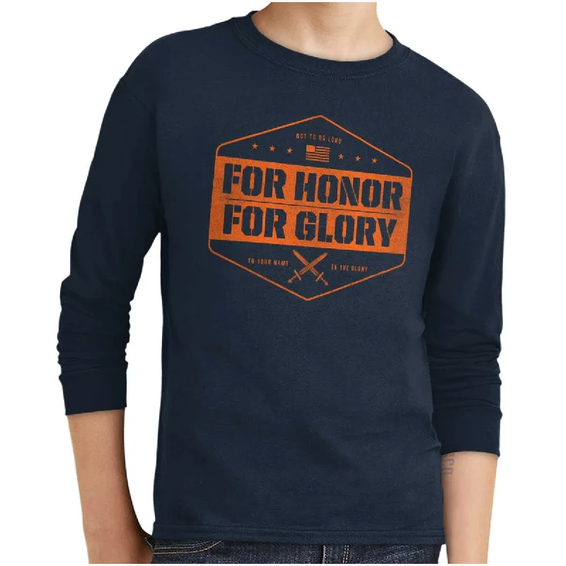Men's Oxford Shirts for a Preppy StyleFor Honor and Glory Youth Long Sleeve T Shirt