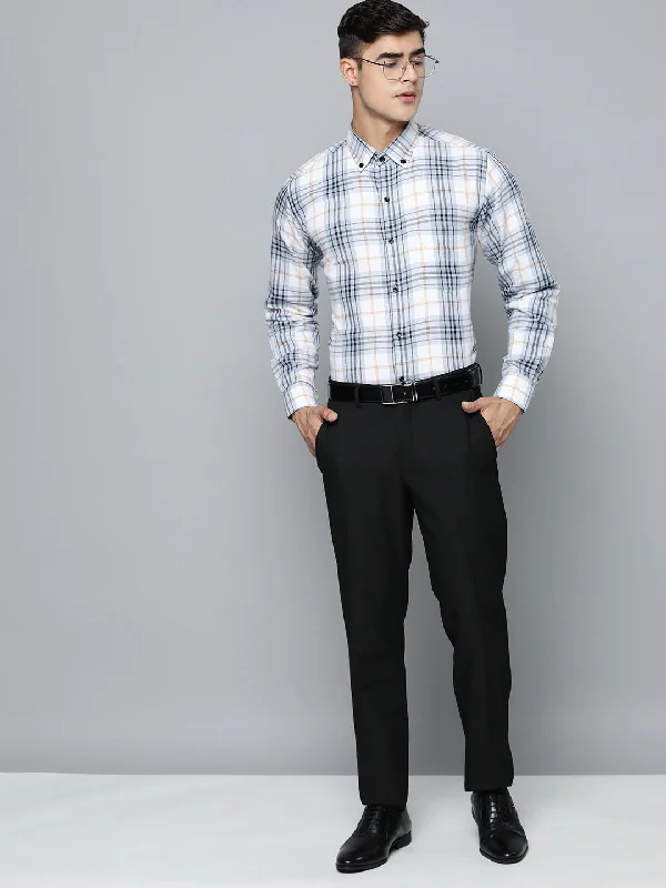 Men's Weekend Shirts for Leisurely OutingsDENNISON Smart Regular Fit Tartan Checks Formal Shirt