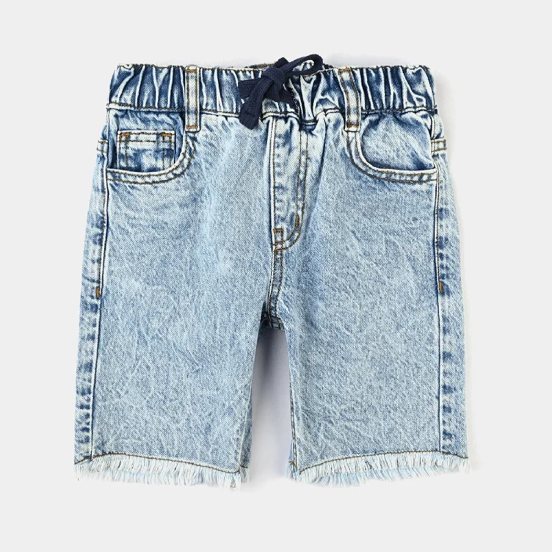 Men's Pants with Stain-Resistant TreatmentBoys Denim rigid Short Basic-LT.Blue
