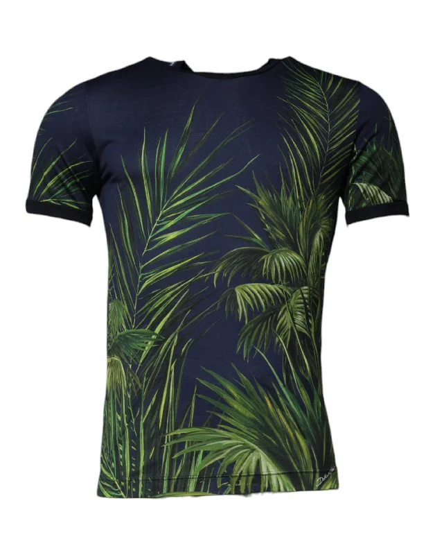 Layered Men's VestsDolce & Gabbana  Tree Print CrewNeck Short Sleeve Men's T-shirt