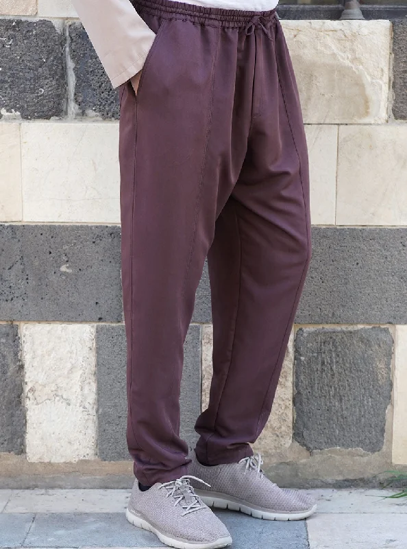 Men's Pants with Stretchable Fabric for FlexibilityTapered Loose Fit Trousers