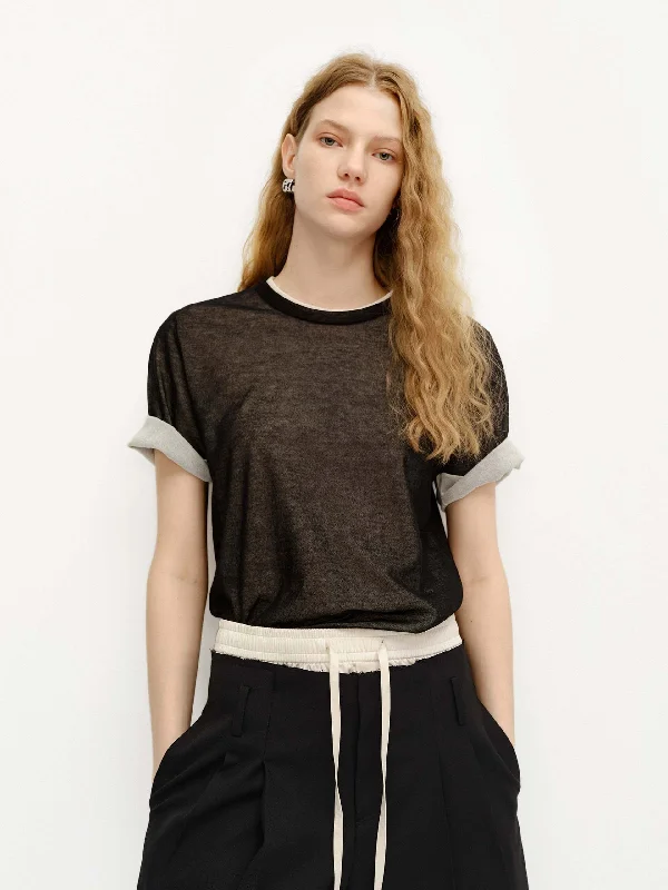 Cotton Blend Layered Top