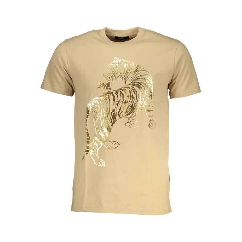 Men's Shirts with Lace-Up HemlinesCavalli Class  Cotton Men's T-Shirt