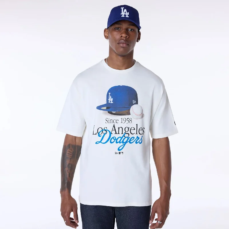 Layered Men's VestsLA Dodgers MLB Script Open White T-Shirt