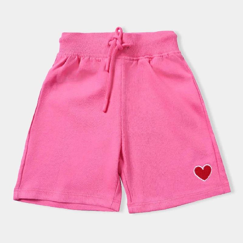 Men's Tailored Pants for a Sharp AppearanceInfant Girls Cotton Terry Knitted Short Heart-Hot Pink