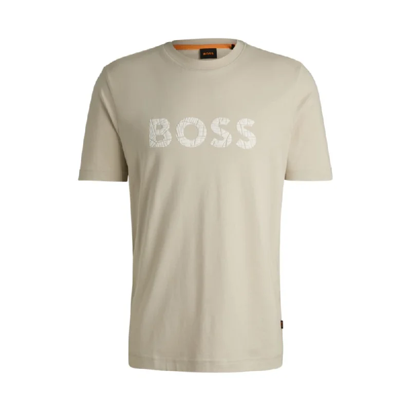 Men's Shirts with Double-Breasted DesignsCotton-jersey slim-fit T-shirt with logo print