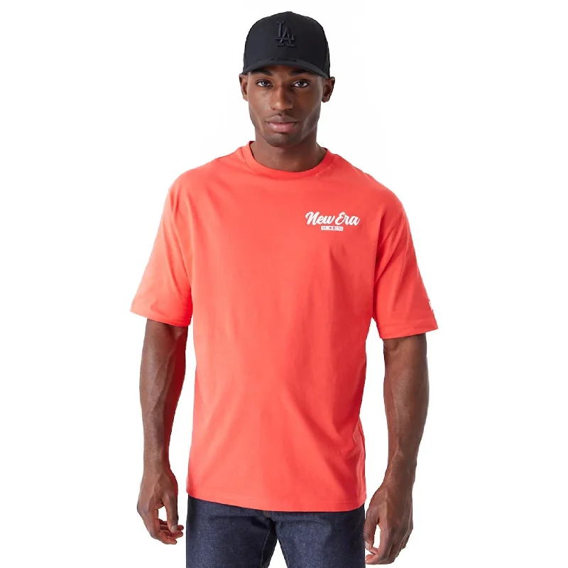 Men's Shirts with Scoop NecksNew Era Cactus Graphic Red Oversized T-Shirt