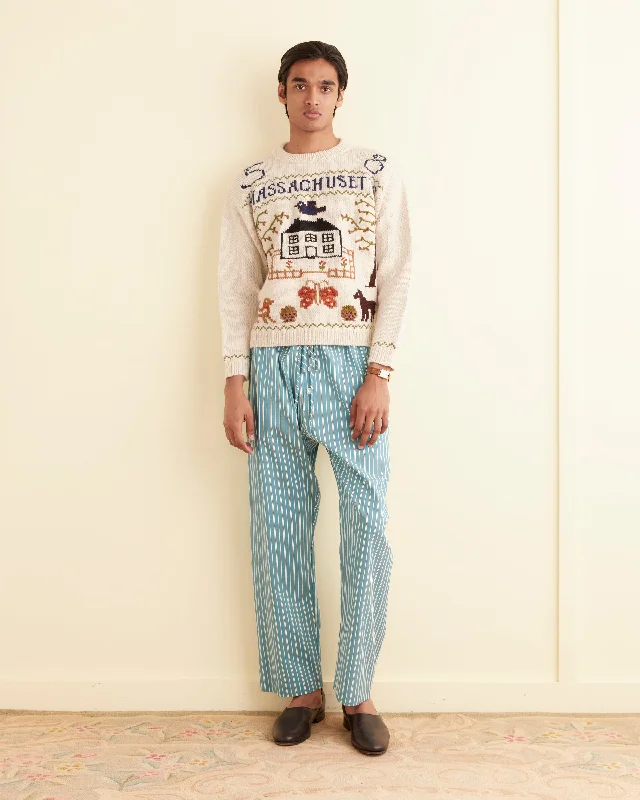 Men's Pants with Flap PocketsShore Stripe Pajama Pants