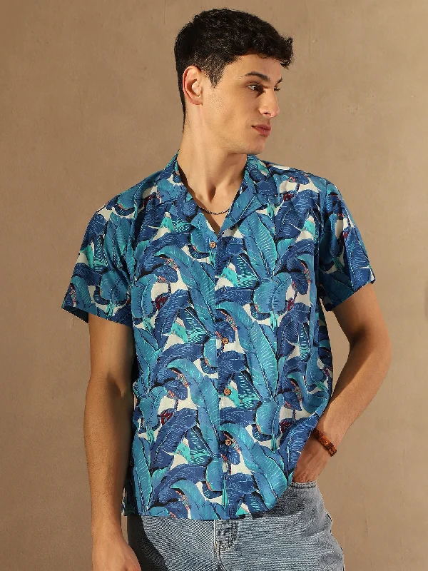 Men's Polo Shirts for Sports and Casual WearLightweight Cotton Block Printed Shirt