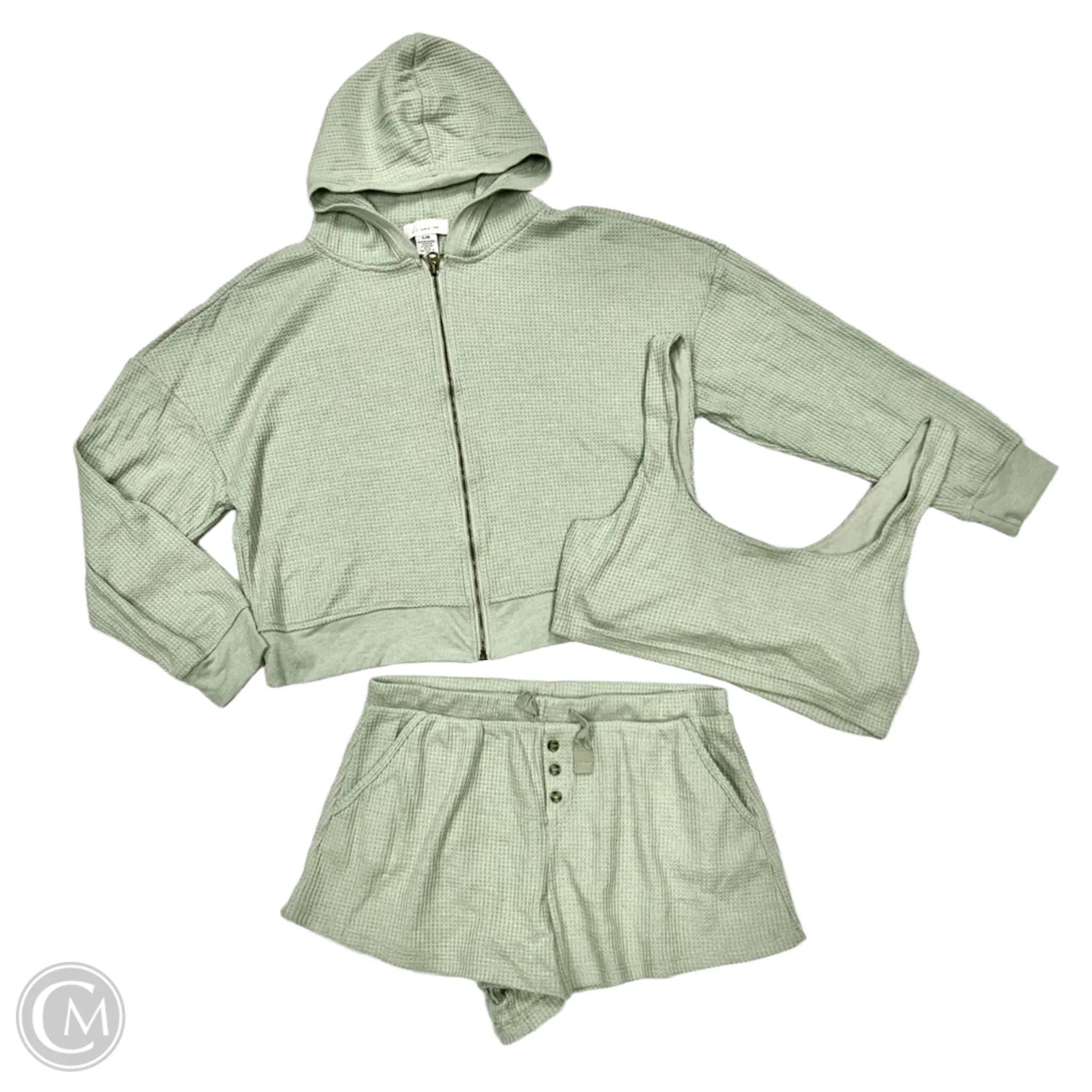 Men's Pants with Appliqué DetailsShorts Set By If It Were Me In Green, Size: L