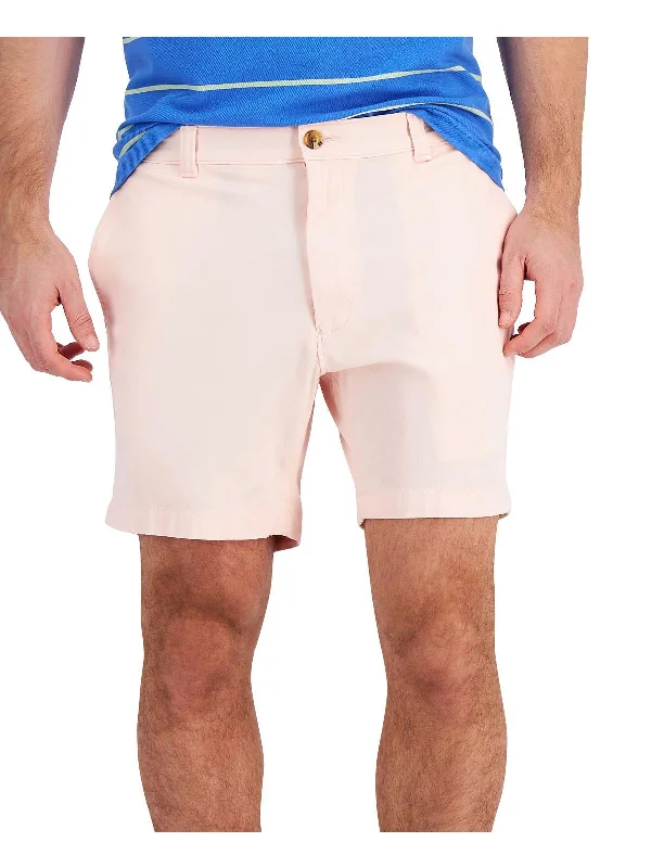 Men's Pants with Contrast Fabric PanelsMens Chino 7" Inseam Khaki Shorts