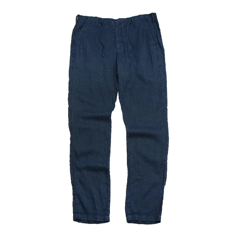 Men's Pants with Antimicrobial TreatmentKey West Navy Linen Pants