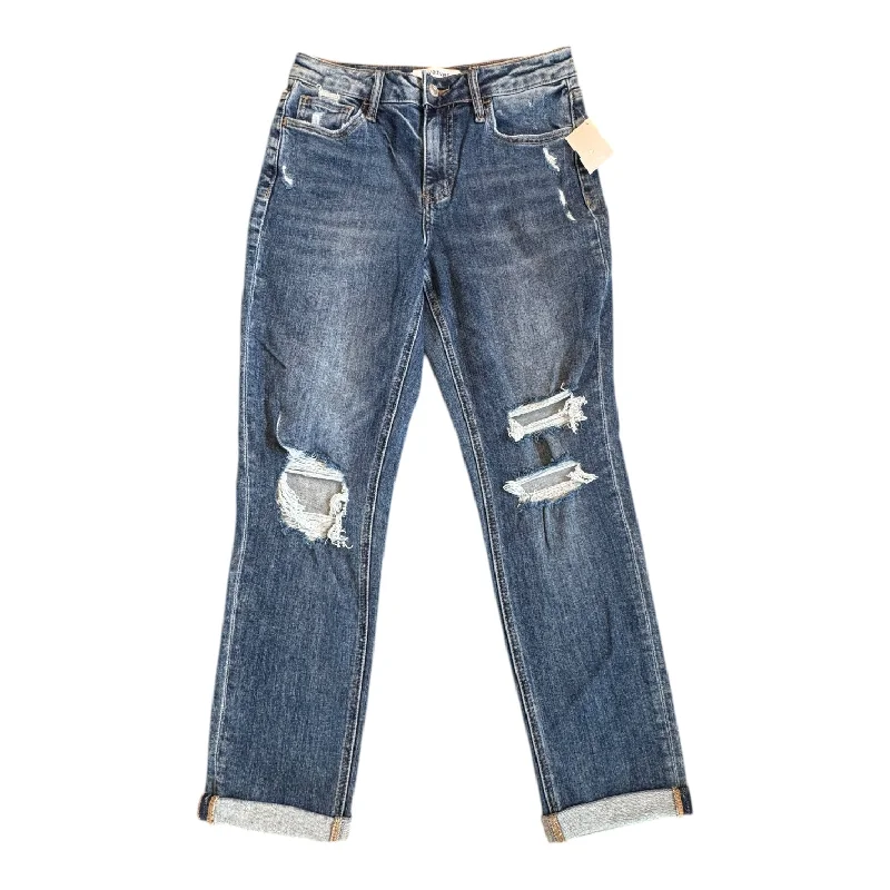 Trendy Work HatsJeans Straight By LOVERVET In Blue Denim, Size:4