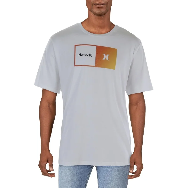 Men's Shirts with Embellished CollarsMens Logo Polyester Graphic T-Shirt