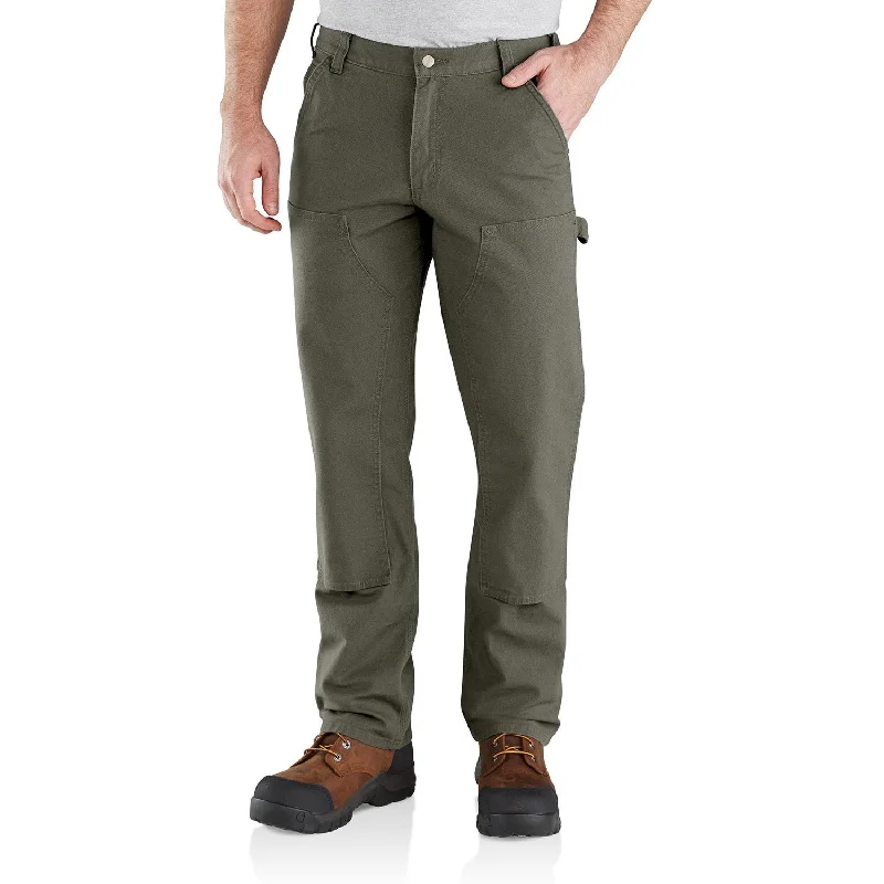 Men's Pants with Contrast WaistbandsCarhartt Men's Rugged Flex® Relaxed Fit Double-Front Duck Pant_Moss
