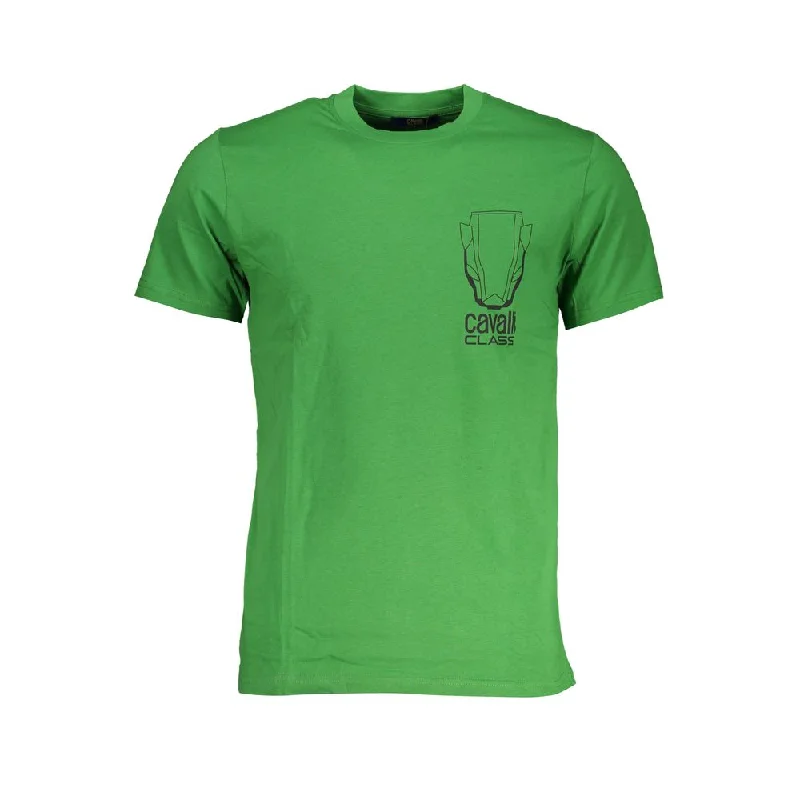 Men's Shirts with Ruffled HemlinesCavalli Class  Cotton Men's T-Shirt