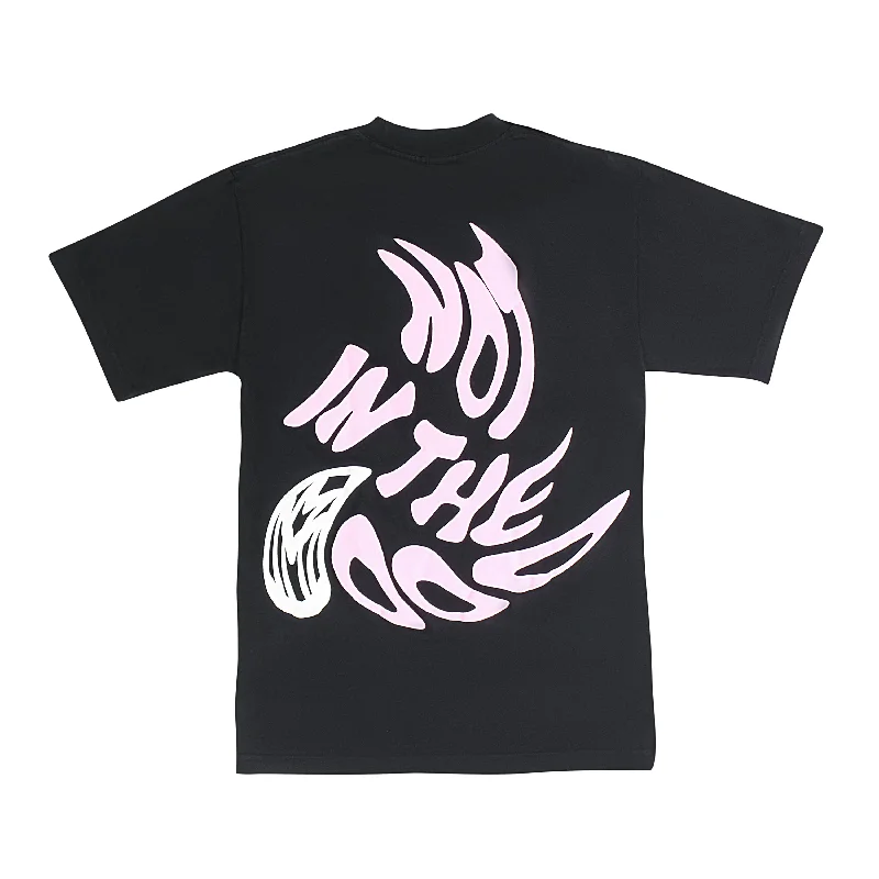 Men's Shirts with Tab CollarsBUNNY TEE BLACK T-SHIRT