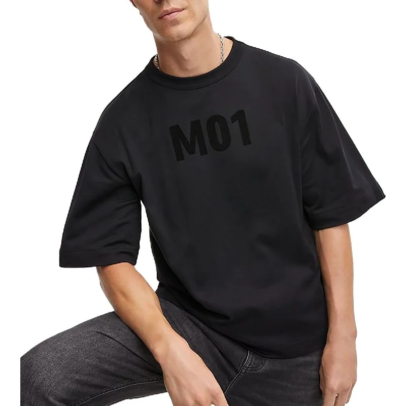 Men's Shirts with Hook-and-Loop ClosuresMens Logo Cotton T-Shirt