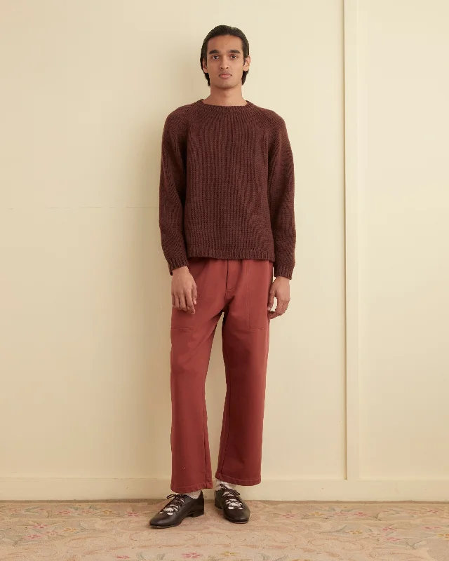 Men's Tapered Pants for a Slimming EffectSweatpants - Brown