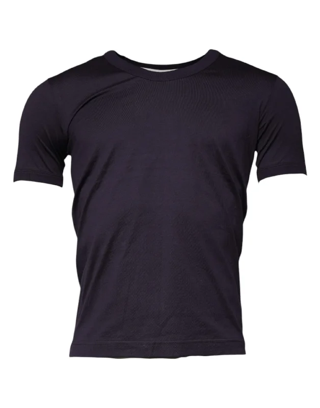 Men's Shirts with Belt LoopsDolce & Gabbana  Cotton Crew Neck Short Sleeves Men's T-shirt