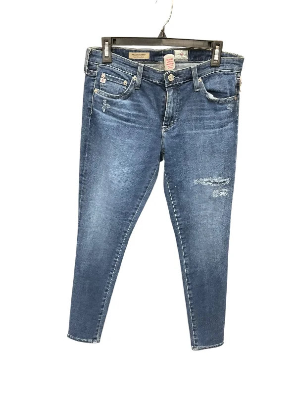 Formal Derby CapsJeans Skinny By Adriano Goldschmied In Blue Denim, Size: 10