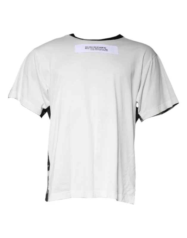 Men's Shirts with Embroidered DesignsDolce & Gabbana  Camouflage Cotton Round Neck Men's T-shirt (Pre-Owned)