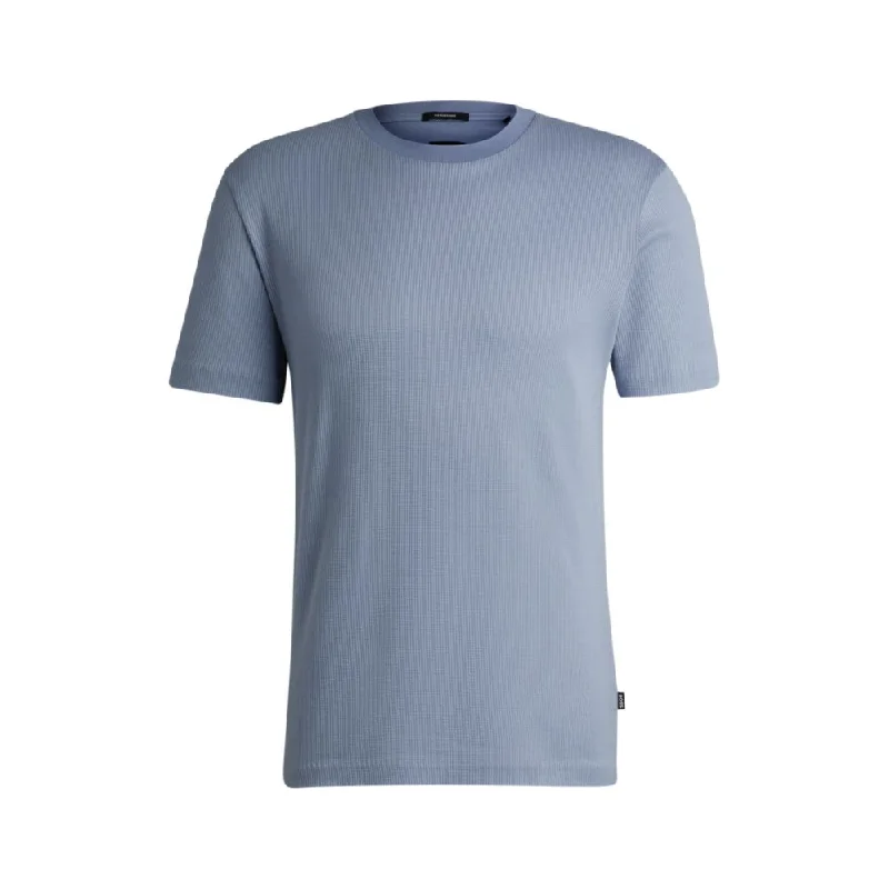 Men's Shirts with Double-Breasted DesignsRegular-fit T-shirt in structured cotton
