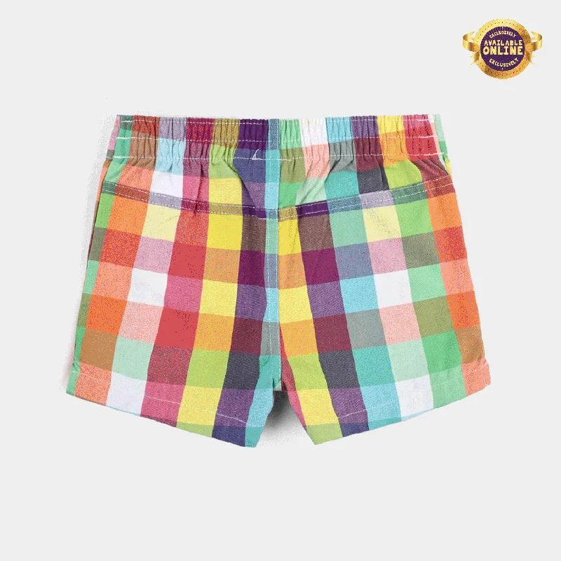 Men's Pants with Hidden PocketsGirls PC Short Multi box check-Multi