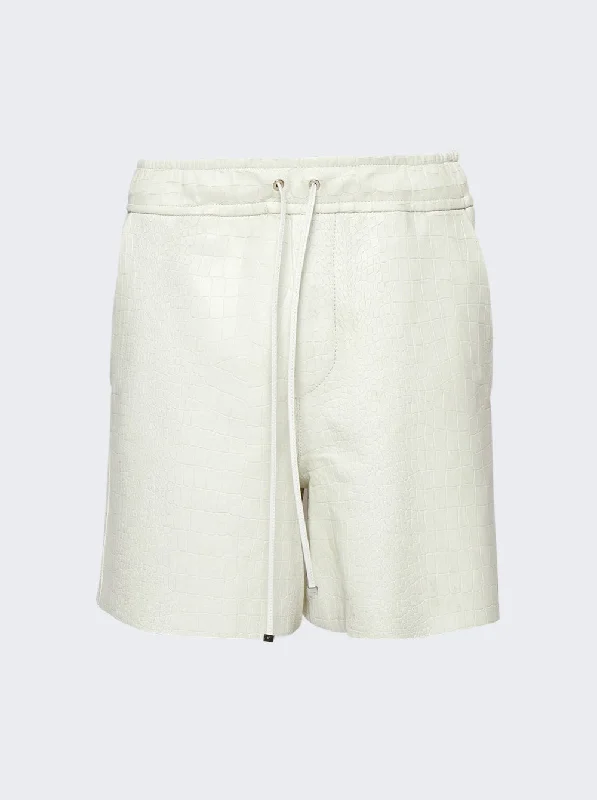 Casual Men's ChinosEmbossed Crocodile Shorts